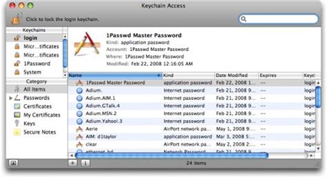 keychain access  macos