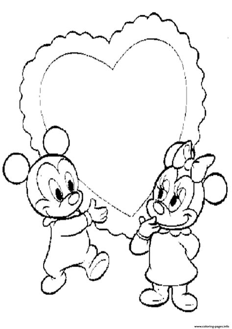 mickey  minnie valentine  coloring pages printable