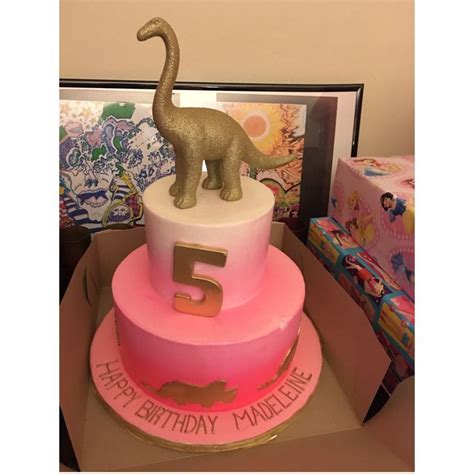 girly pink ombré dinosaur birthday cake girl 5th birthday dino s
