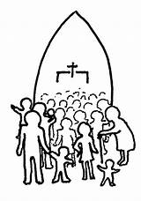 Church People Clipart Clip Drawing Cliparts Library sketch template
