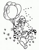 Pooh Winnie Coloring Pages Tigger Printable Sheets Balloons Google Rocks Bear Baby Floating Colouring Disney Kids Tiger Cartoon Book Search sketch template