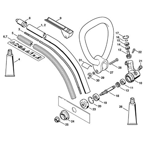 stihl fc  dz edger fc  dz parts diagram drive tube assembly