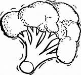 Broccoli Vegetable sketch template