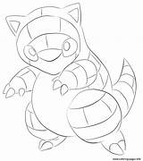 Pokemon Sandshrew Coloring Pages Printable Lineart Generation Print Prints Drawing Choose Board Categories sketch template