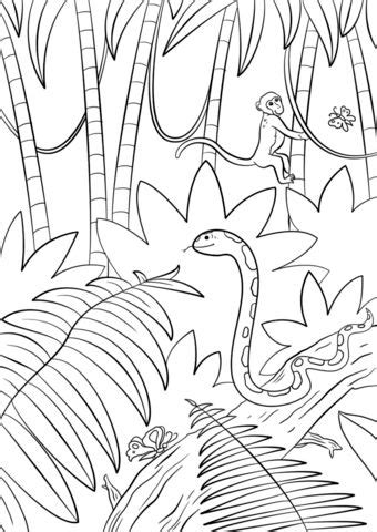jungle scene coloring page  forest category select