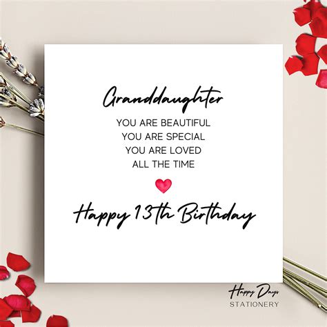 granddaughter  birthday card poem birthday card  etsy