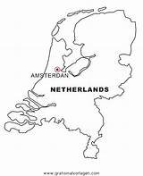 Olanda Niederlande Landkarte Malvorlage Landkarten Ausmalen Geografie Nazioni Gratismalvorlagen sketch template