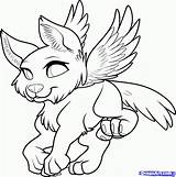 Wolf Coloring Pages Baby Pup Animal Drawing Winged Template Wings Cute Printable Wolves Draw Color Minecraft Flying Jam Lineart Cub sketch template