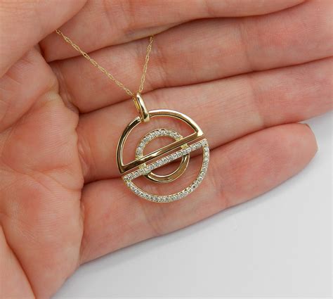 yellow gold unique diamond necklace wedding gift pendant chain