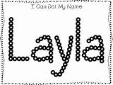 Layla Name Tracing Kdg Prep Editable Preschool Non Activities Created sketch template