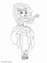 Abbey Bominable Coloring Pages Printable Monster High Girls sketch template