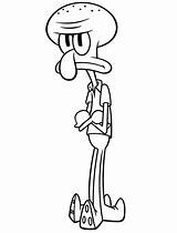 Squidward Dabbing Tired Tentacles sketch template
