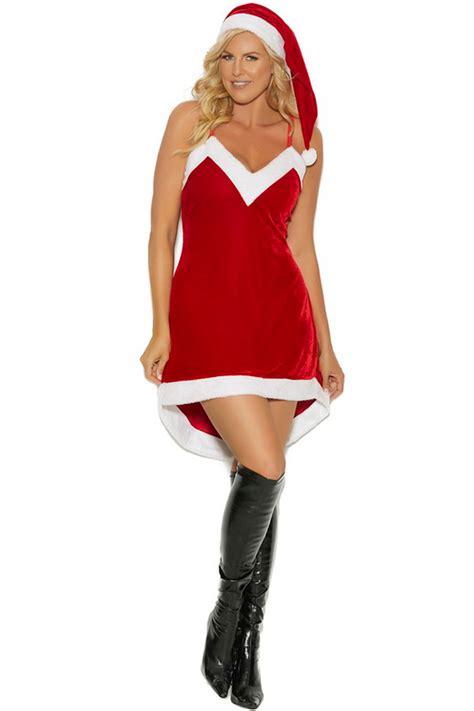 Plus Size Santas Naughty Girl Costume Spicy Lingerie