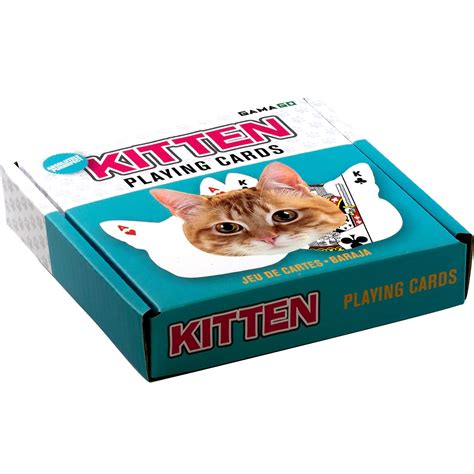 kitten playing cards entertainment earth