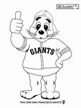 Coloring Giants Pages Baseball Mascot San Francisco Mlb Kids Giant Sf Ny Color Logo Sports League Logos Major Printable Getdrawings sketch template