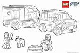 Lego City Coloring Caravan Pages Van Kids Printable sketch template