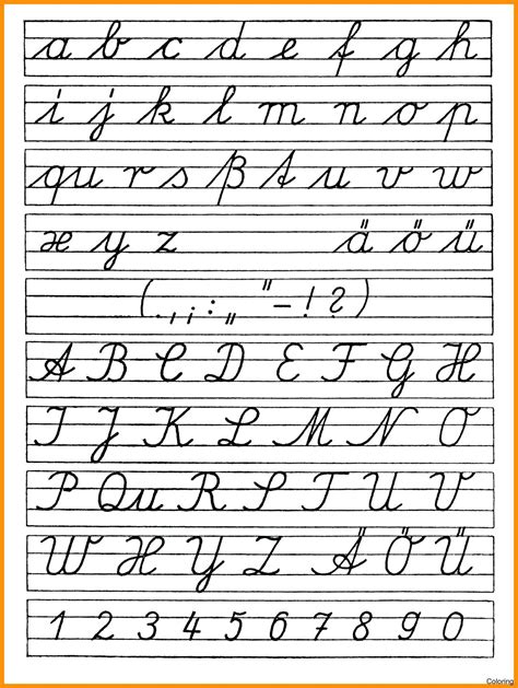 cursive alphabet sheet printable alphabetworksheetsfreecom