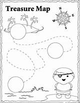 Map Coloring Treasure Pirate Cute Kids Color Maps Kidsplaycolor Pages Pirates sketch template