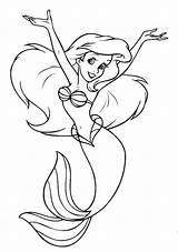 Ariel Coloring Pages Disney Princess Mermaid Bestcoloringpagesforkids Little sketch template