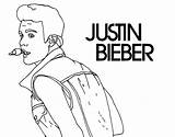 Justin Bieber Coloring Pages Cartoon Celebrities Cantando Singing Coloringcrew Coloriage Drawing Colorier Getdrawings Drawings sketch template