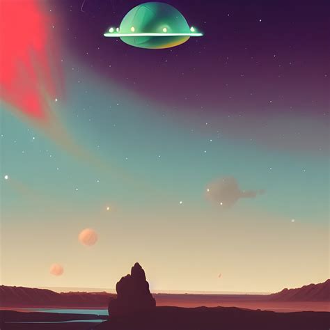wall art print flying saucer europosters