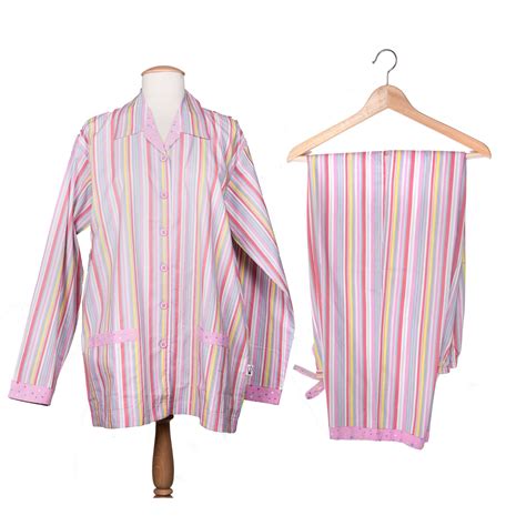 pink stripes womens pajamas tadpoles