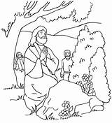 Coloring Jesus Pages Garden Praying Disciples Find Biblekids Eu Sheets Printable School sketch template