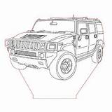Hummer H2 Coloring Pages sketch template