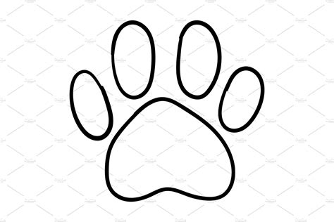 dog cat paw sketched  art vector paw sketch paw drawing cat paw