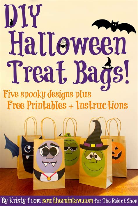 southern  law diy halloween treat bags includes  templates