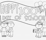Coloring 100 Pages School Days 100th Getcolorings Getdrawings Clipart Colorings sketch template