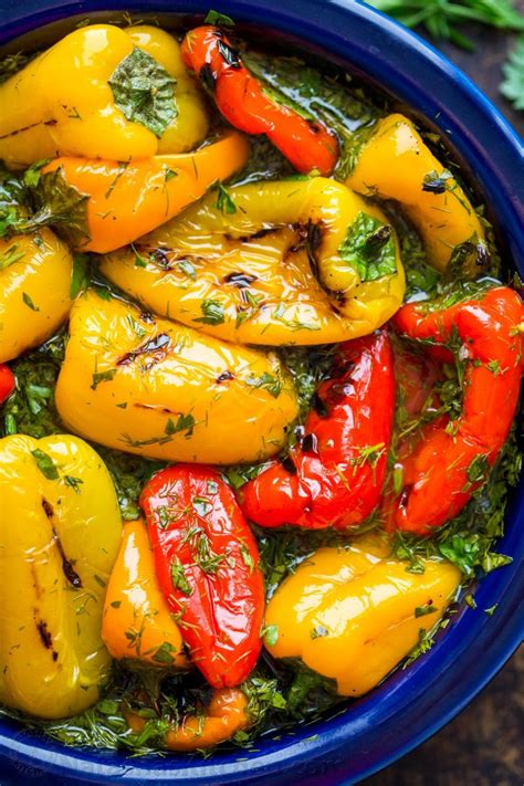 mariniertes mini paprika thanksgiving recipes side dishes veggies