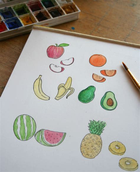draw fruit ideas  pinterest