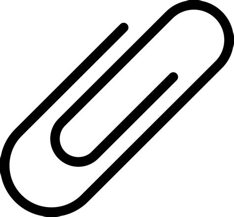 thin attachment paper clip svg png icon
