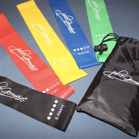 level mini resistance band set  carrying bag