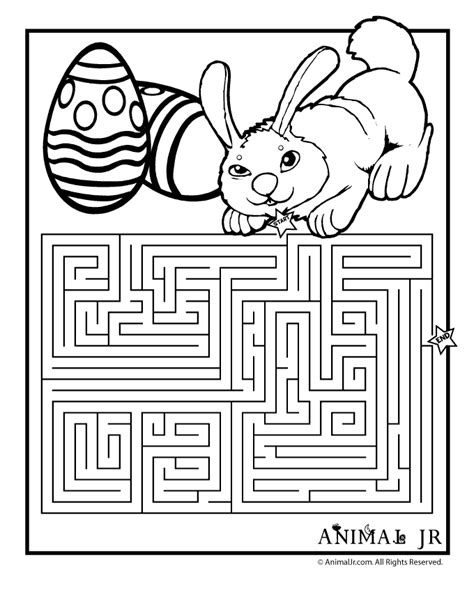 easter egg  bunny printable maze woo jr kids activities