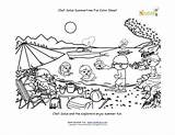 Coloring Sheet Fun Summer Lake Printables Summertime Kids Printable Chef Solus Watersports Box Right Swimming sketch template
