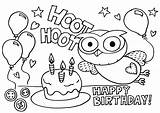 Birthday Cards Coloring Happy Pages Getcolorings Color Print sketch template