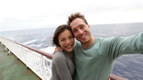 Cruise Ship Couple Taking Selfie Self Portrait Royalty