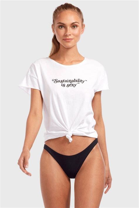 sustainability is sexy tee white
