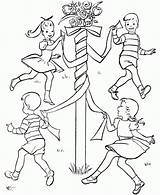 Maypole Sheets Tanzen Dla Tanz Kolorowanki Ausmalbilder Maj Ausmalbild Honkingdonkey sketch template