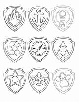 Patrol Paw Coloring Pages Badges Sky Printable Getcolorings Print Color sketch template