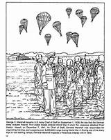 Coloring Sheets Wwii Pages War Marshall Battle Print Kids Visit Army George Paratrooper 1e sketch template