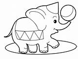 Circo Elefante Pintar sketch template
