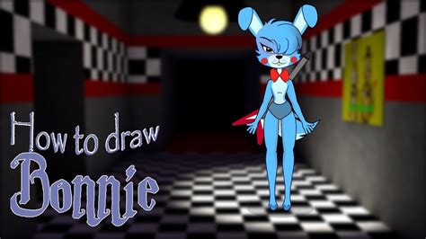 How To Draw Female Bonnie In Fnaf Bumfun Youtube