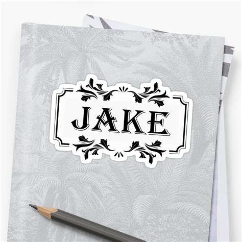 frame  jake stickers  pm names redbubble