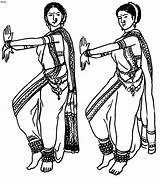 Dance Lavani Maharashtra Dancer Dances Madhya sketch template