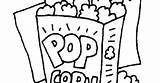 Popcorn Coloring Pages sketch template
