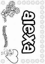 Alexa Coloring Pages Color Hellokids Names Print Sheets sketch template