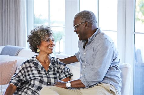 African American Senior Couple Laughing And Having A Good Time